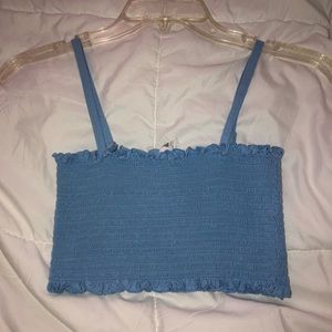 Blue crop top